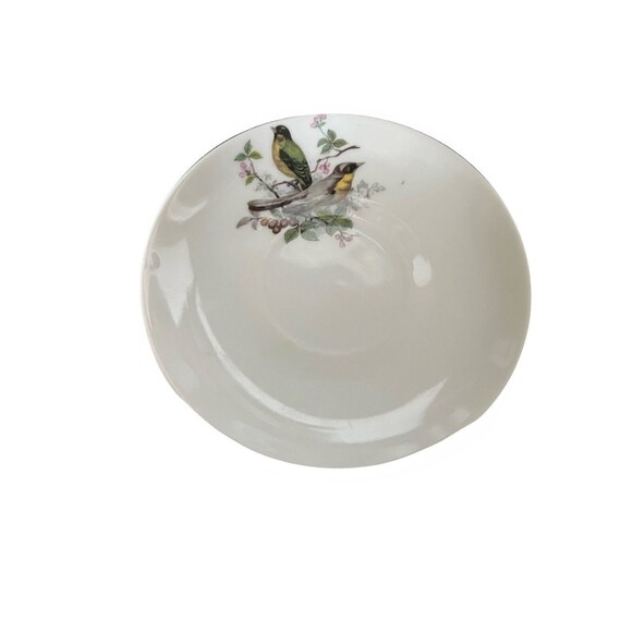 Enesco Other - Vintage 1976 Enesco "Spring Floral" Saucer Plate  Hand Painted Finches Japan